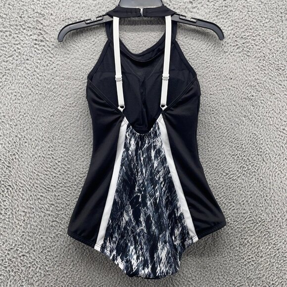 TYR Swimwear Womens 8 Black White‎ Halter Full Coverage One Piece Comp New - Picture 5 of 11